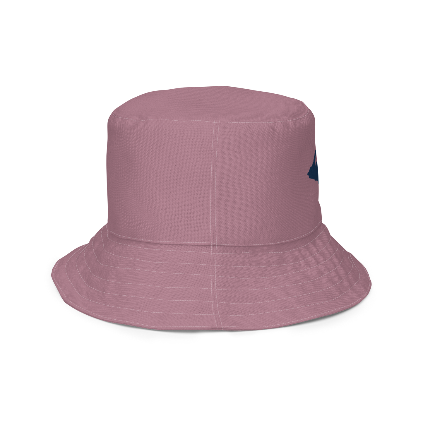 Michigan Upper Peninsula Bucket Hat (w/ Navy UP Outline) | Reversible - Cherry Blossom Pink