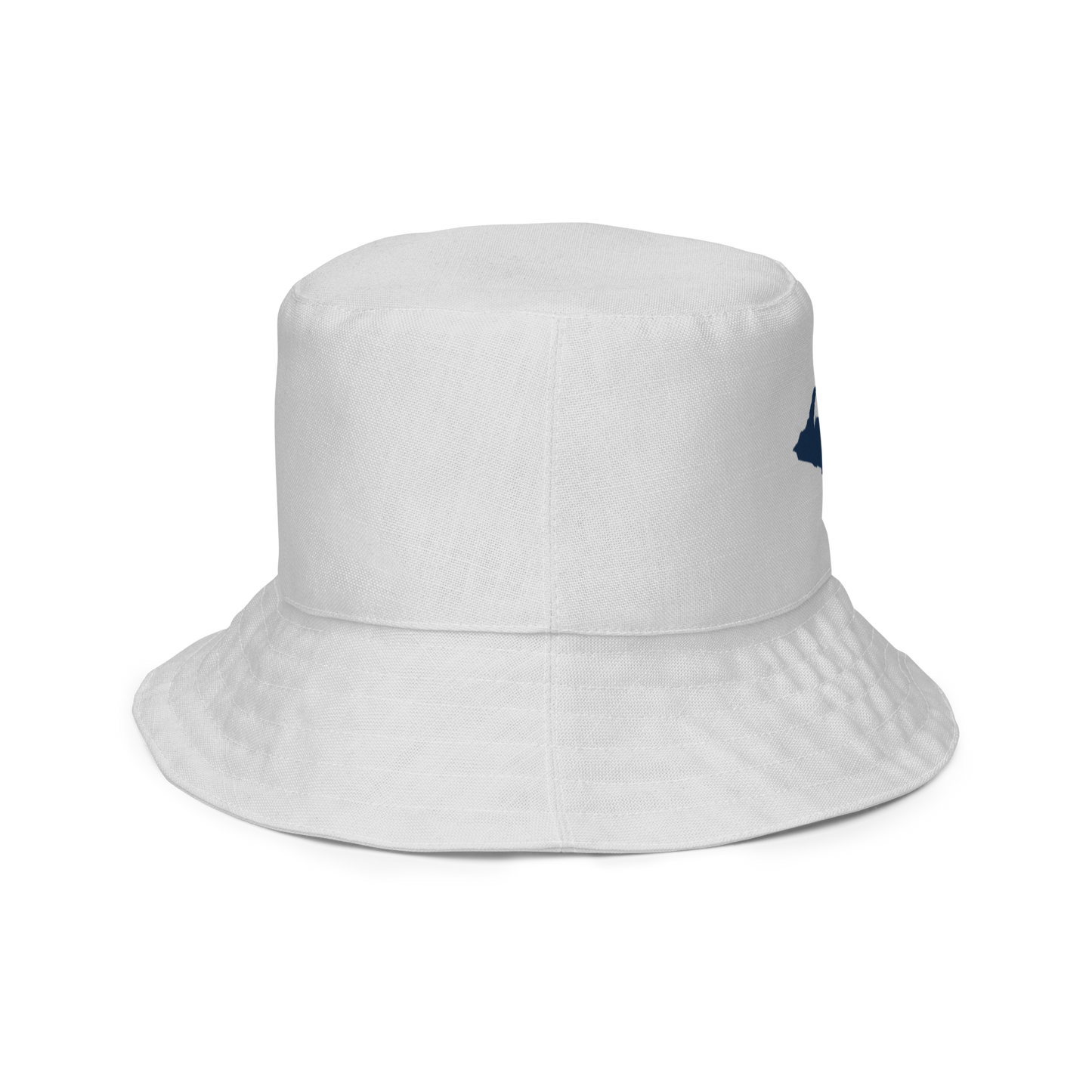 Michigan Upper Peninsula Bucket Hat (w/ Navy UP Outline) | Reversible - Birch Bark White