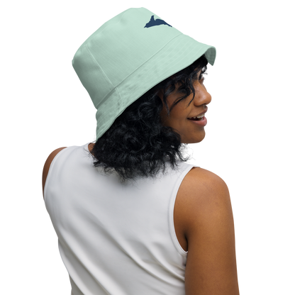 Michigan Upper Peninsula Bucket Hat (w/ Navy UP Outline) | Reversible - Sea Green