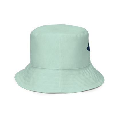 Michigan Upper Peninsula Bucket Hat (w/ Navy UP Outline) | Reversible - Sea Green