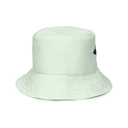 Michigan Upper Peninsula Bucket Hat (w/ Navy UP Outline) | Reversible - Dew Green