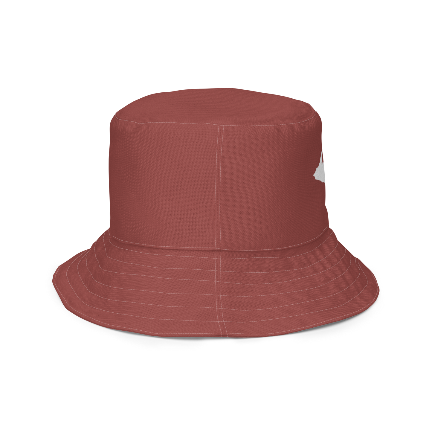 Michigan Upper Peninsula Bucket Hat (w/ UP Outline) | Reversible - Ore Dock Red