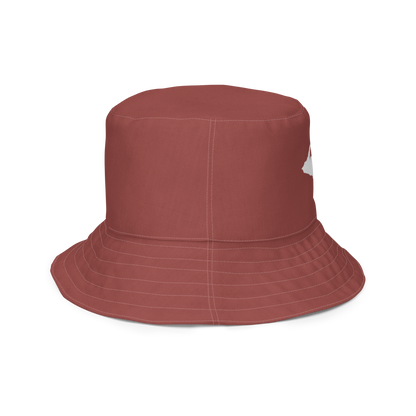 Michigan Upper Peninsula Bucket Hat (w/ UP Outline) | Reversible - Ore Dock Red