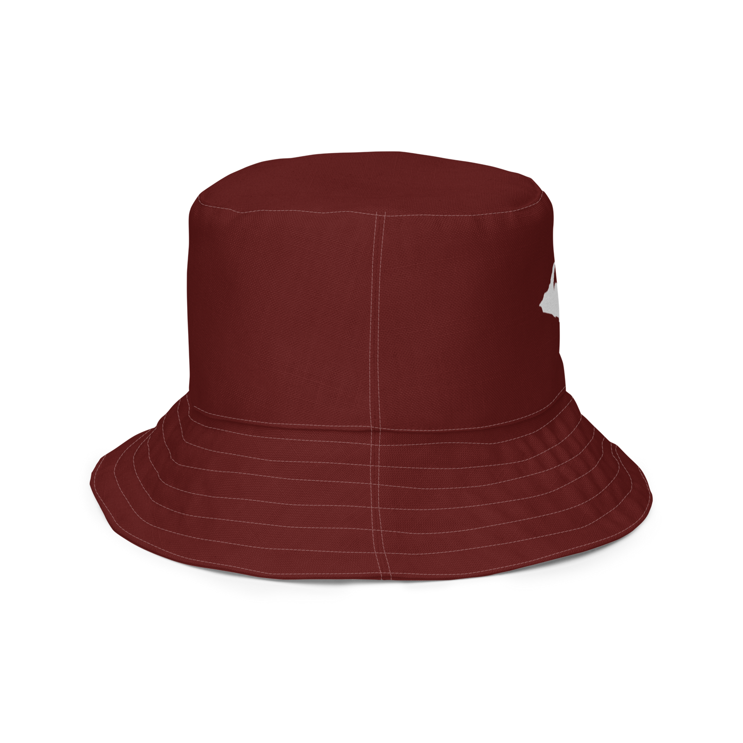 Michigan Upper Peninsula Bucket Hat (w/ UP Outline) | Reversible - Cherrywood Color