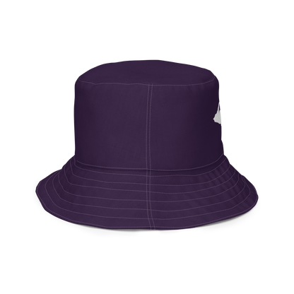 Michigan Upper Peninsula Bucket Hat (w/ UP Outline) | Reversible - Blackcurrant Color