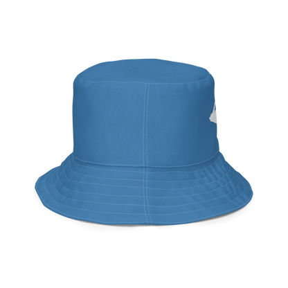 Michigan Upper Peninsula Bucket Hat (w/ UP Outline) | Reversible - Lake Superior Blue