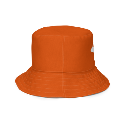 Michigan Upper Peninsula Bucket Hat (w/ UP Outline) | Reversible - Maple Leaf Orange