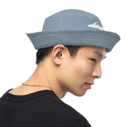 Michigan Upper Peninsula Bucket Hat (w/ UP Outline) | Reversible - B--24 Liberator Grey