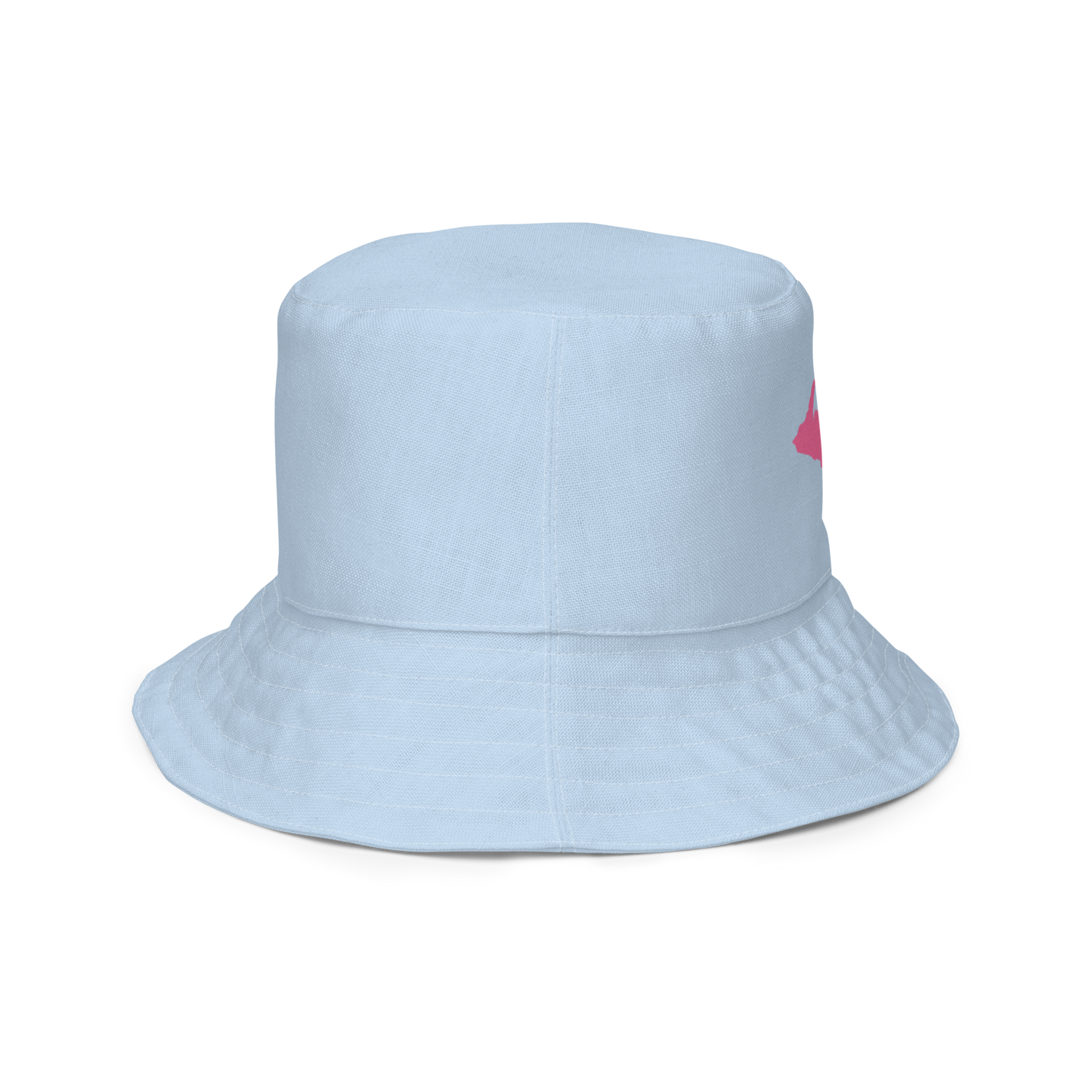 Michigan Upper Peninsula Bucket Hat (w/ Pink UP Outline) | Reversible - Baby Blue