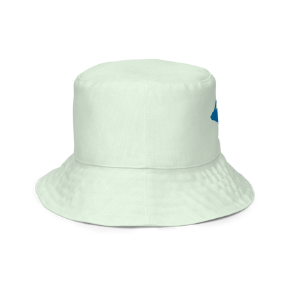 Michigan Upper Peninsula Bucket Hat (w/ Azure UP Outline) | Reversible - Dew Green