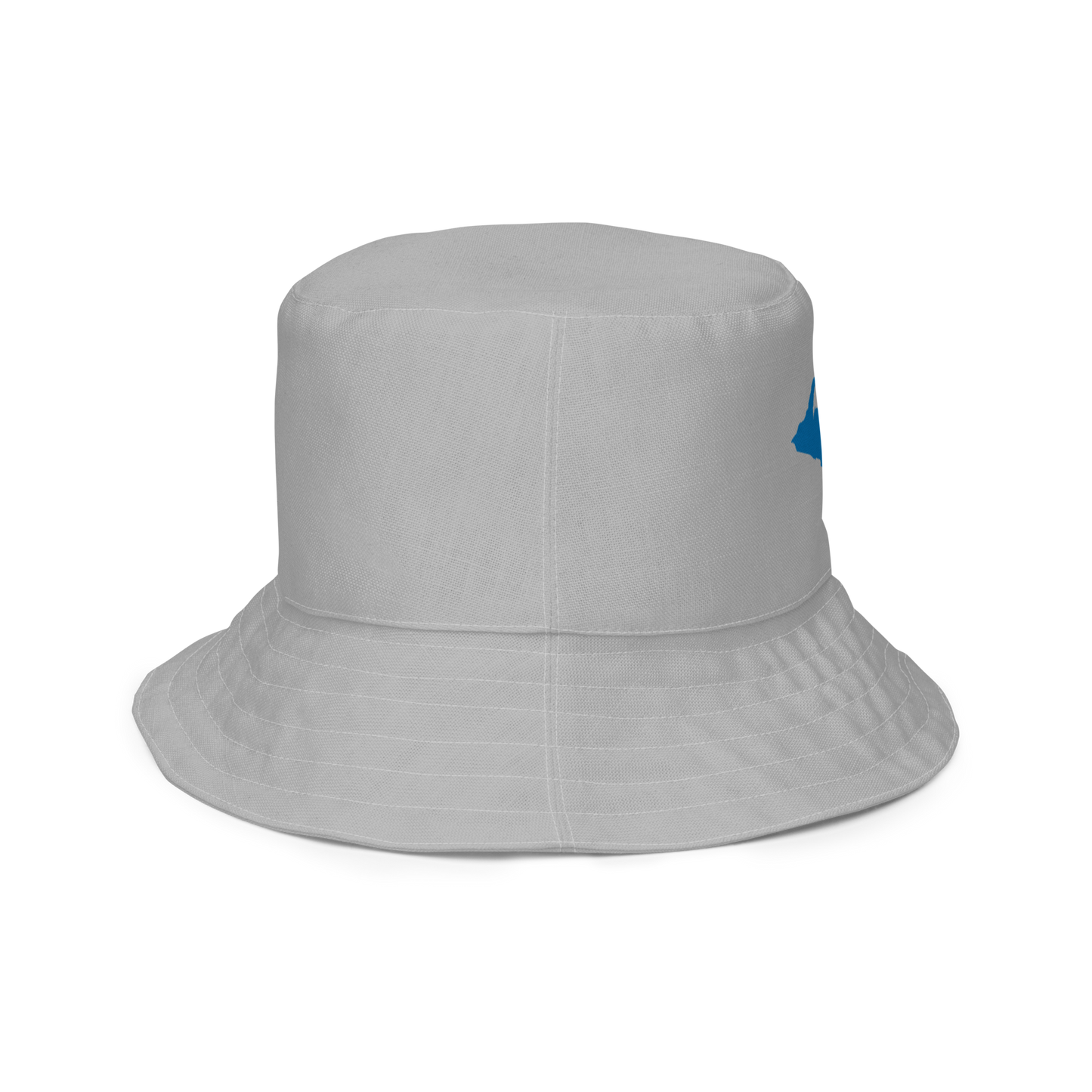 Michigan Upper Peninsula Bucket Hat (w/ Azure UP Outline) | Reversible - Silver