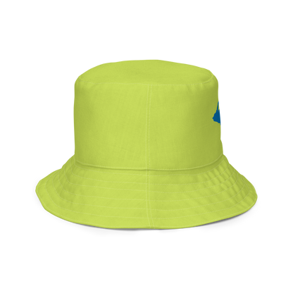 Michigan Upper Peninsula Bucket Hat (w/ Azure UP Outline) | Reversible - Gooseberry Green