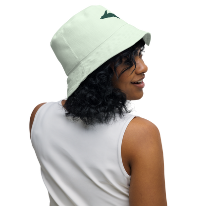 Michigan Upper Peninsula Bucket Hat (w/ Green UP Outline) | Reversible - Dew Green