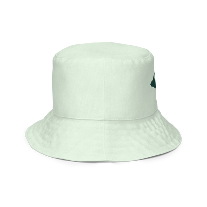 Michigan Upper Peninsula Bucket Hat (w/ Green UP Outline) | Reversible - Dew Green