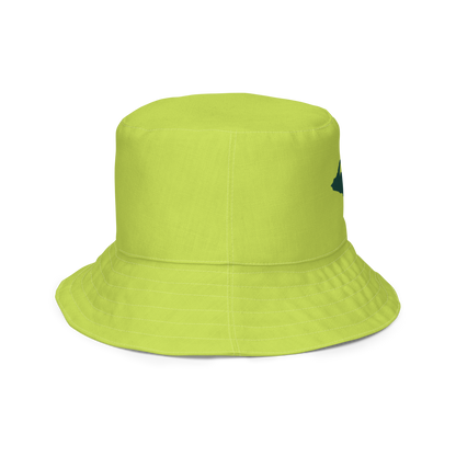 Michigan Upper Peninsula Bucket Hat (w/ Green UP Outline) | Reversible - Gooseberry Green