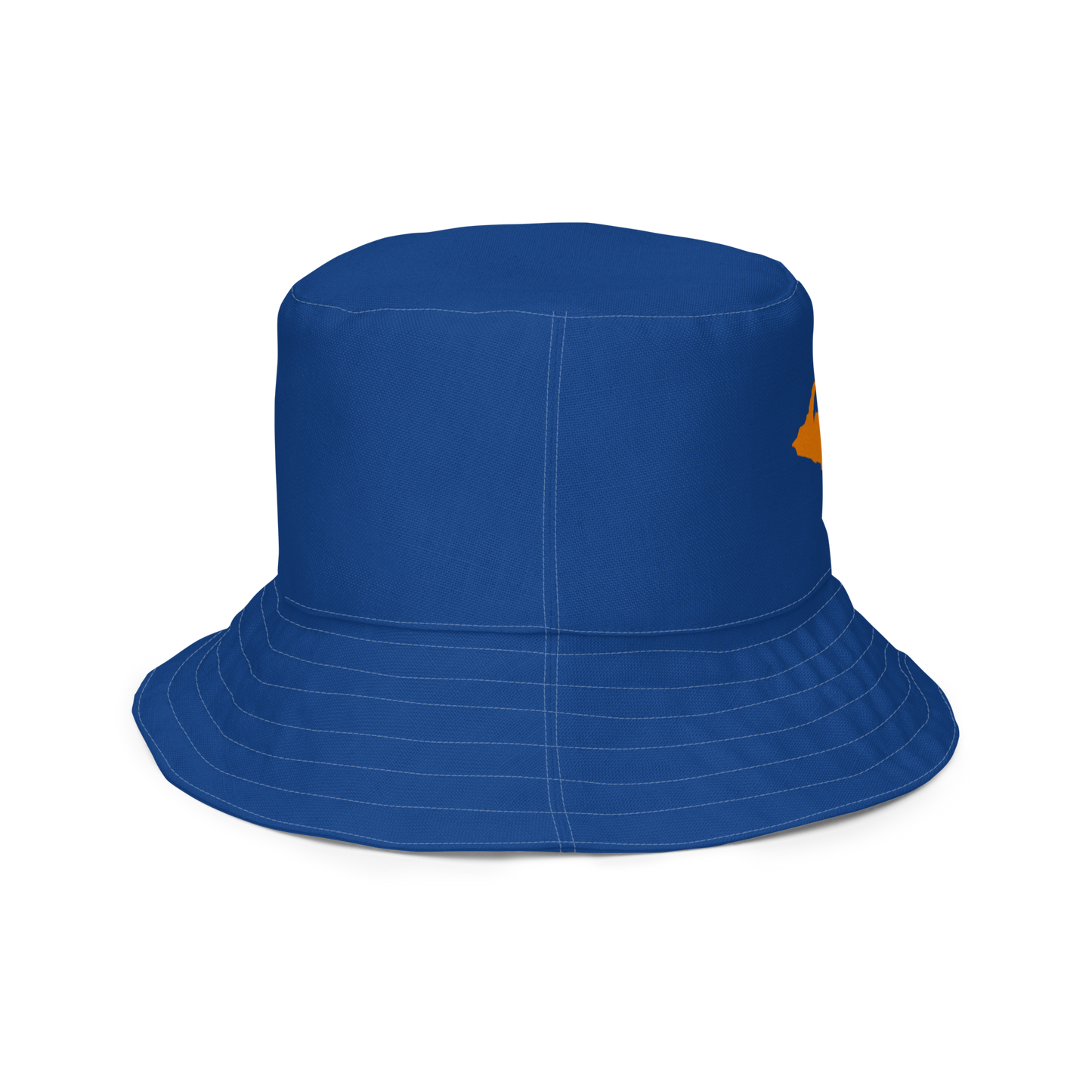 Michigan Upper Peninsula Bucket Hat (w/ Orange UP Outline) | Reversible - Dark Blue