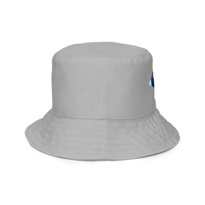 Michigan Upper Peninsula Bucket Hat (w/ UP Finland Flag) | Reversible - Silver