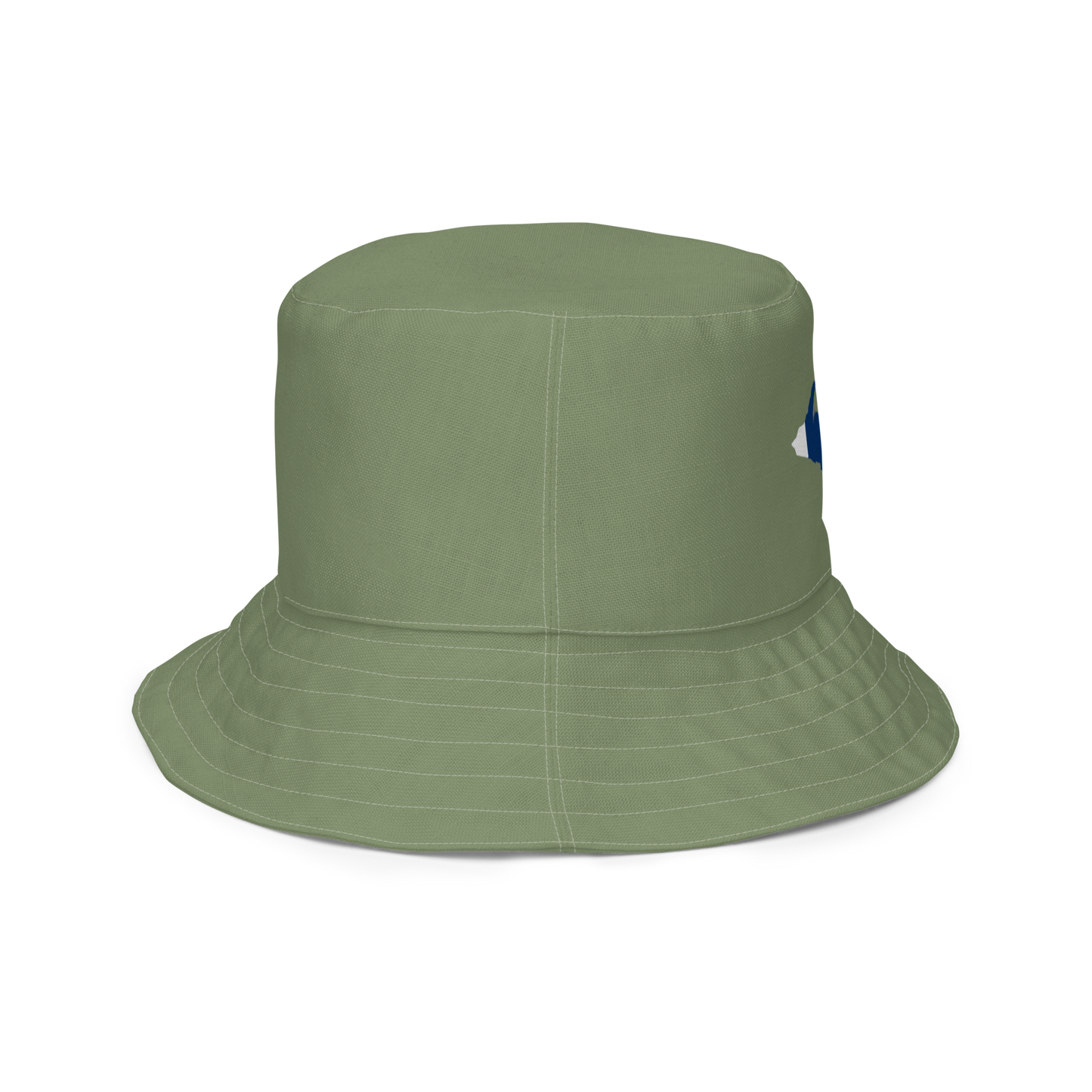 Michigan Upper Peninsula Bucket Hat (w/ UP Finland Flag) | Reversible - Camo Green