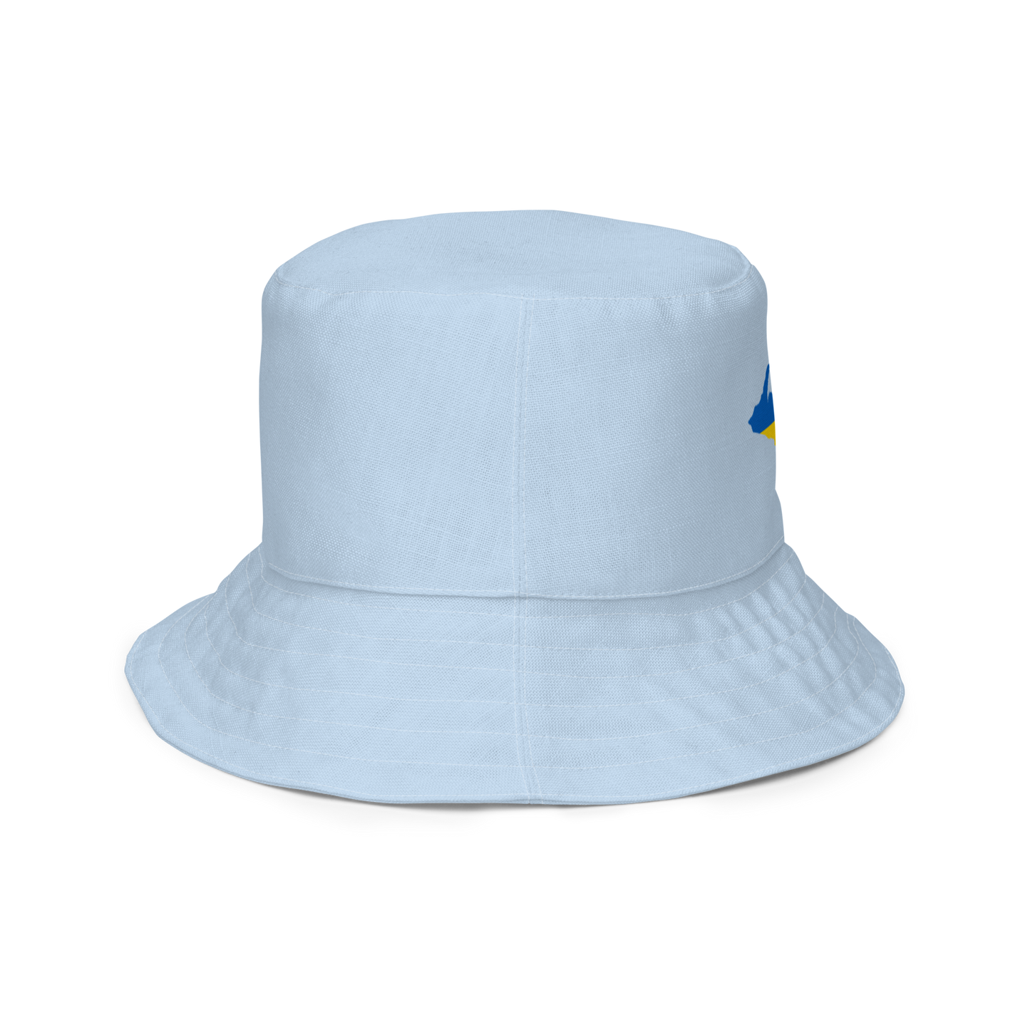 Michigan Upper Peninsula Bucket Hat (w/ UP Ukraine Flag) | Reversible - Light Blue