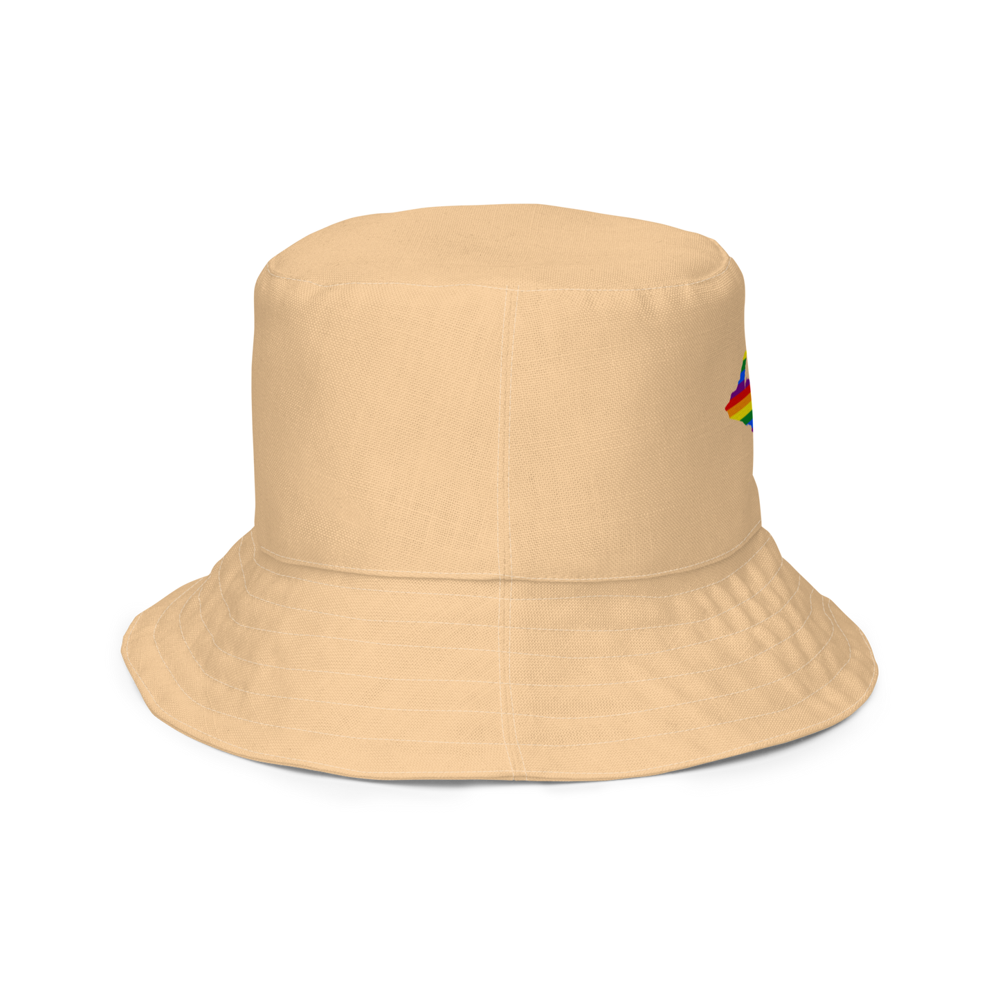 Michigan Upper Peninsula Bucket Hat (w/ UP Pride Flag) | Reversible - Pale Apricot