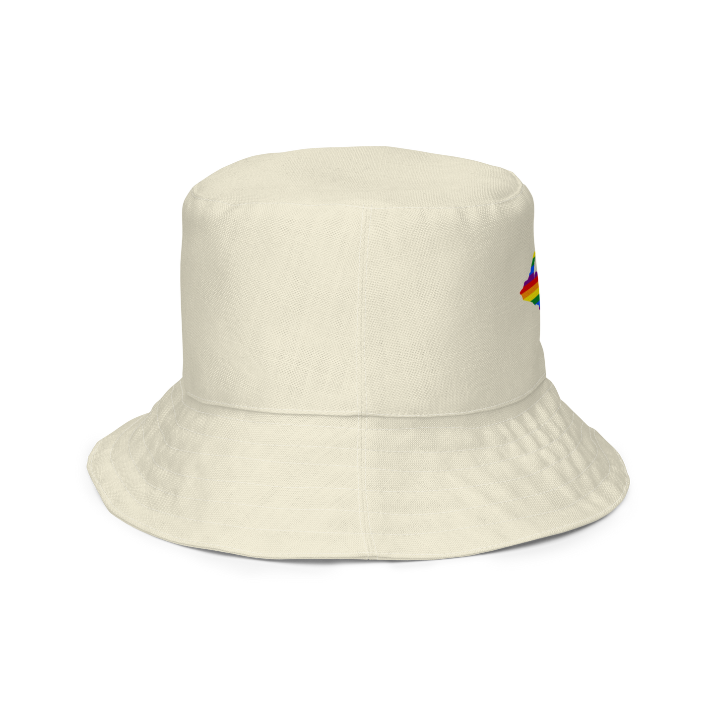 Michigan Upper Peninsula Bucket Hat (w/ UP Pride Flag) | Reversible - Ivory White