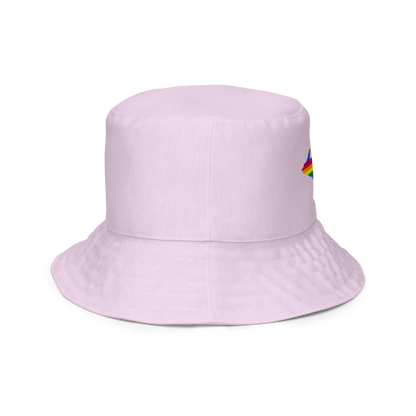 Michigan Upper Peninsula Bucket Hat (w/ UP Pride Flag) | Reversible - Pale Lavender