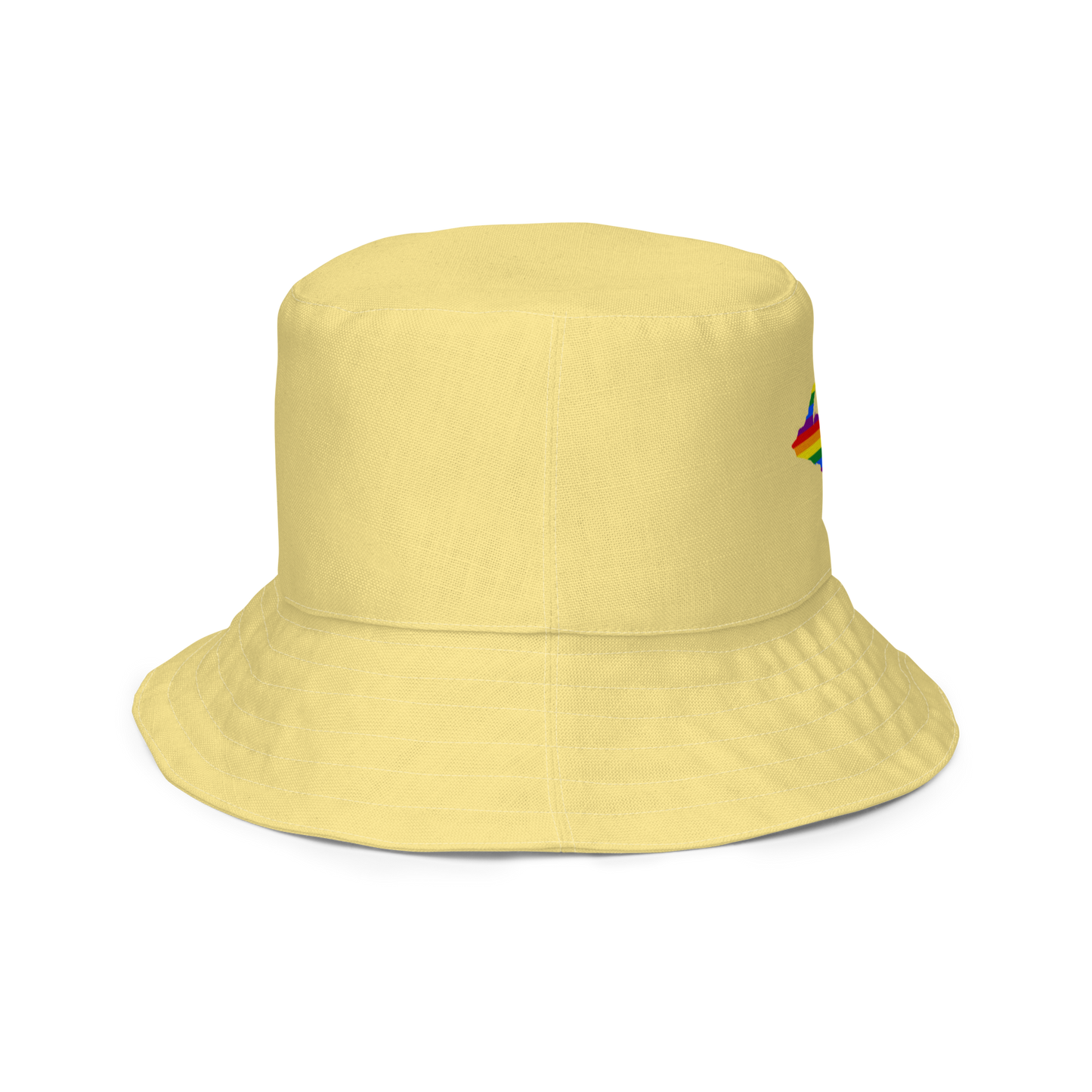 Michigan Upper Peninsula Bucket Hat (w/ UP Pride Flag) | Reversible - Cherry Yellow