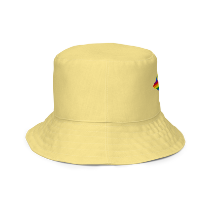 Michigan Upper Peninsula Bucket Hat (w/ UP Pride Flag) | Reversible - Cherry Yellow