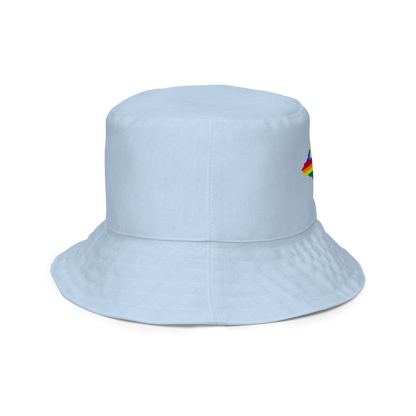 Michigan Upper Peninsula Bucket Hat (w/ UP Pride Flag) | Reversible - Light Blue