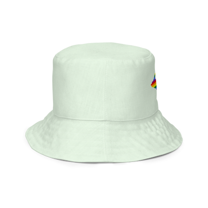 Michigan Upper Peninsula Bucket Hat (w/ UP Pride Flag) | Reversible - Dew Green