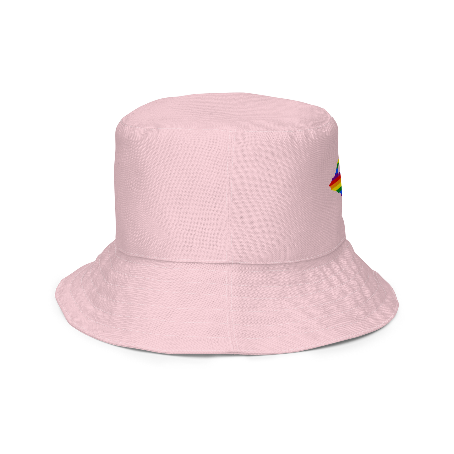 Michigan Upper Peninsula Bucket Hat (w/ UP Pride Flag) | Reversible - Pale Pink