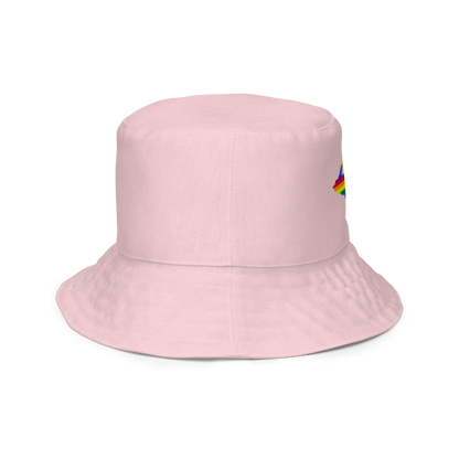 Michigan Upper Peninsula Bucket Hat (w/ UP Pride Flag) | Reversible - Pale Pink