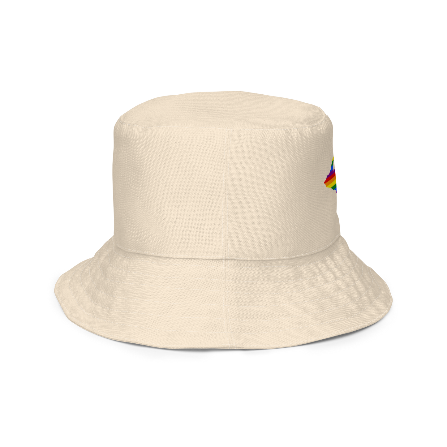 Michigan Upper Peninsula Bucket Hat (w/ UP Pride Flag) | Reversible - Champagne White