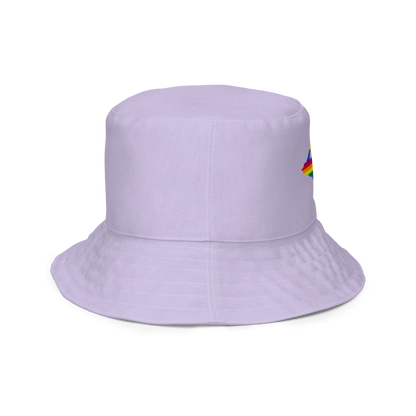 Michigan Upper Peninsula Bucket Hat (w/ UP Pride Flag) | Reversible - Lavender