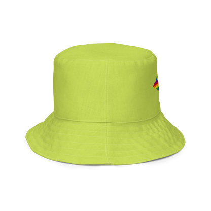 Michigan Upper Peninsula Bucket Hat (w/ UP Pride Flag) | Reversible - Gooseberry Green