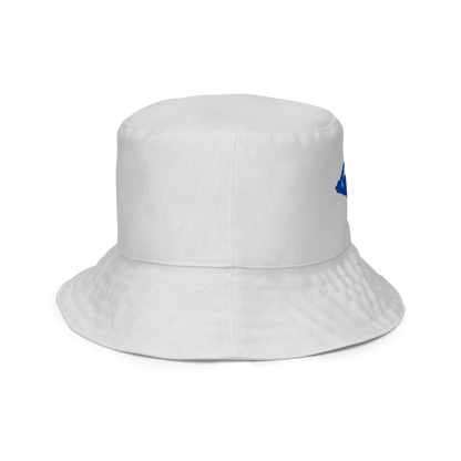 Michigan Upper Peninsula Bucket Hat (w/ UP Quebec Flag) | Reversible - Birch Bark White