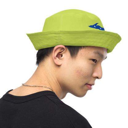 Michigan Upper Peninsula Bucket Hat (w/ UP Quebec Flag) | Reversible - Gooseberry Green