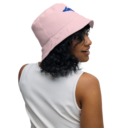 Michigan Upper Peninsula Bucket Hat (w/ UP Quebec Flag) | Reversible - Pale Pink