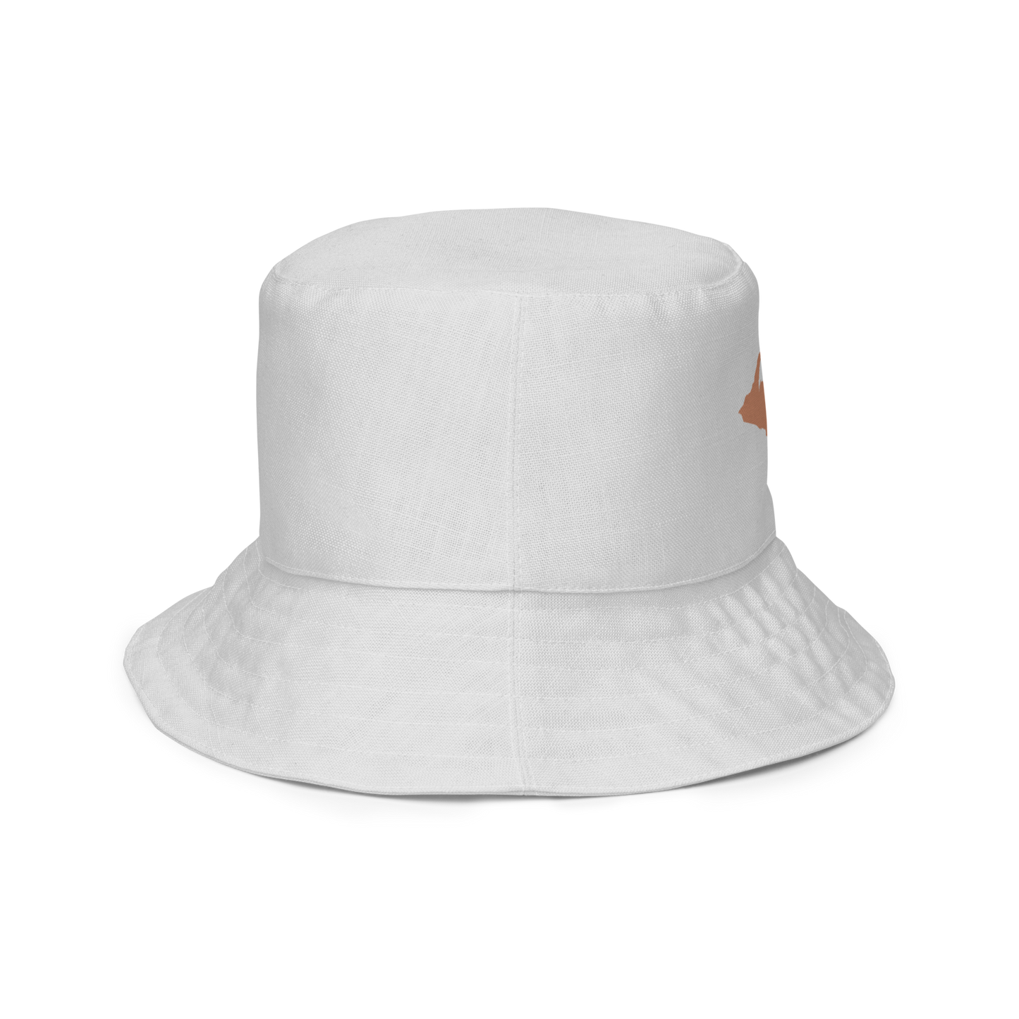 Michigan Upper Peninsula Bucket Hat (w/ Copper UP Outline) | Reversible - Birch Bark White