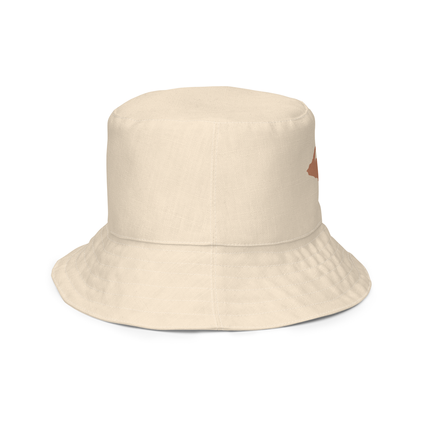 Michigan Upper Peninsula Bucket Hat (w/ Copper UP Outline) | Reversible - Champagne White