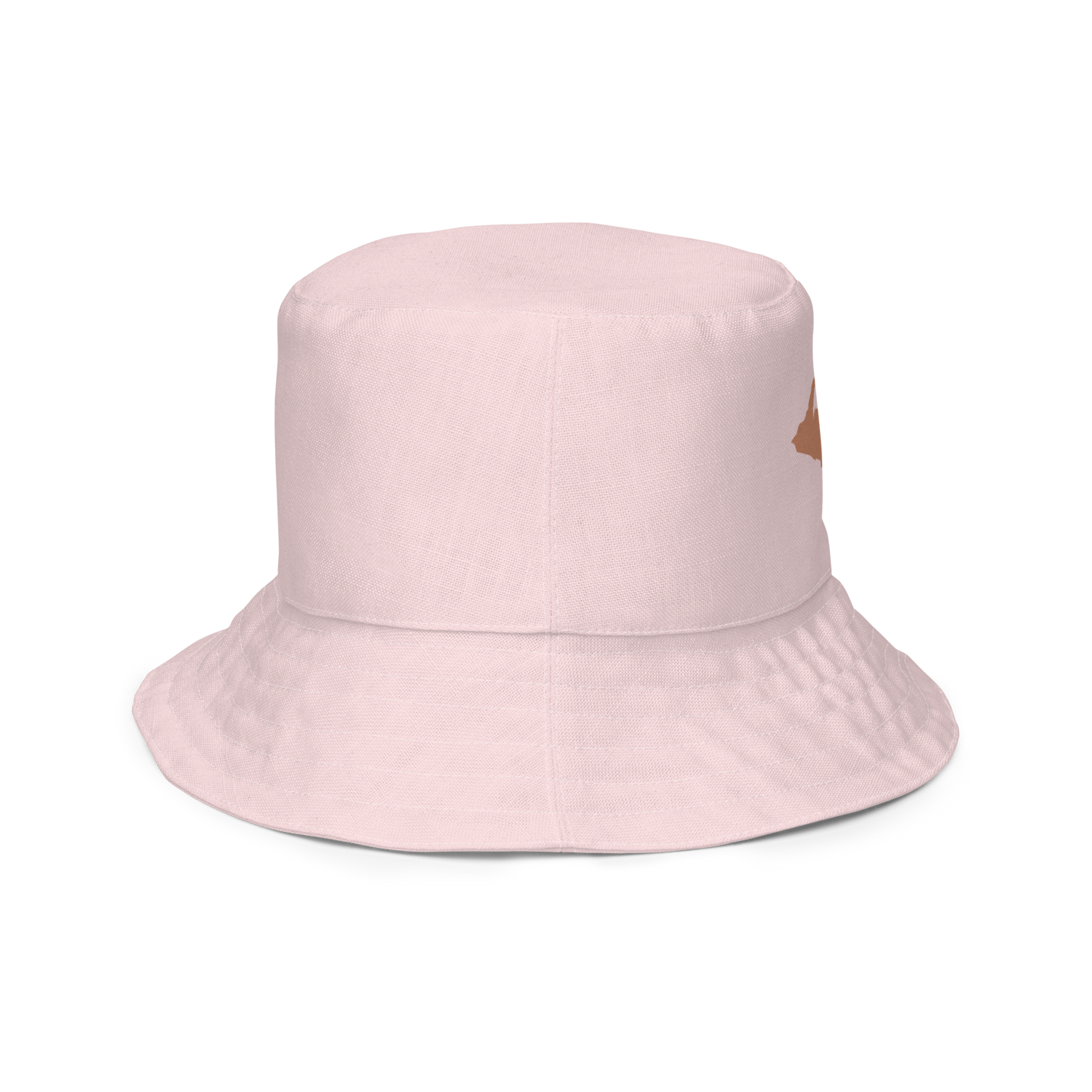 Michigan Upper Peninsula Bucket Hat (w/ Copper UP Outline) | Reversible - Pale Pink