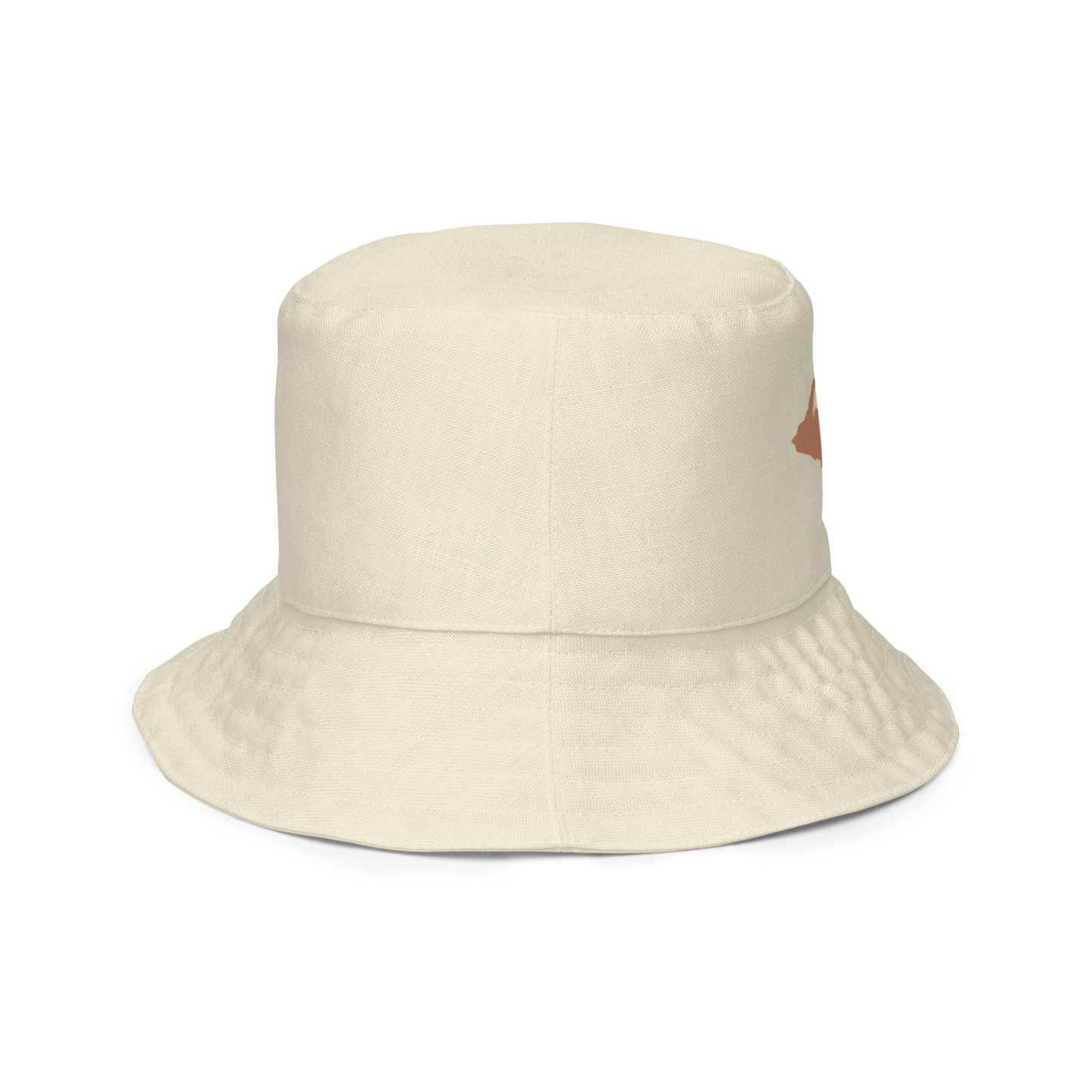 Michigan Upper Peninsula Bucket Hat (w/ Copper UP Outline) | Reversible - Ivory White