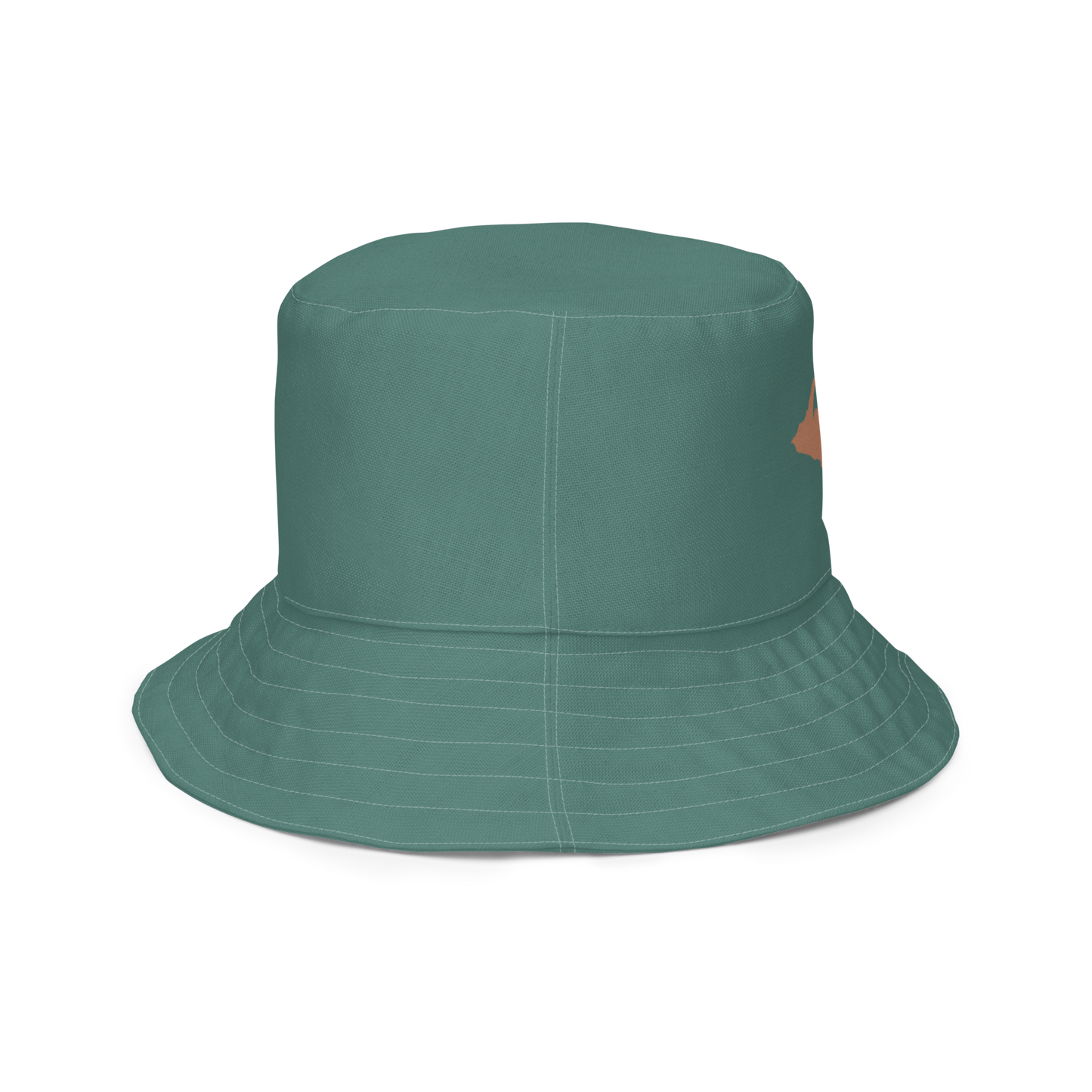 Michigan Upper Peninsula Bucket Hat (w/ Copper UP Outline) | Reversible - Copper Green