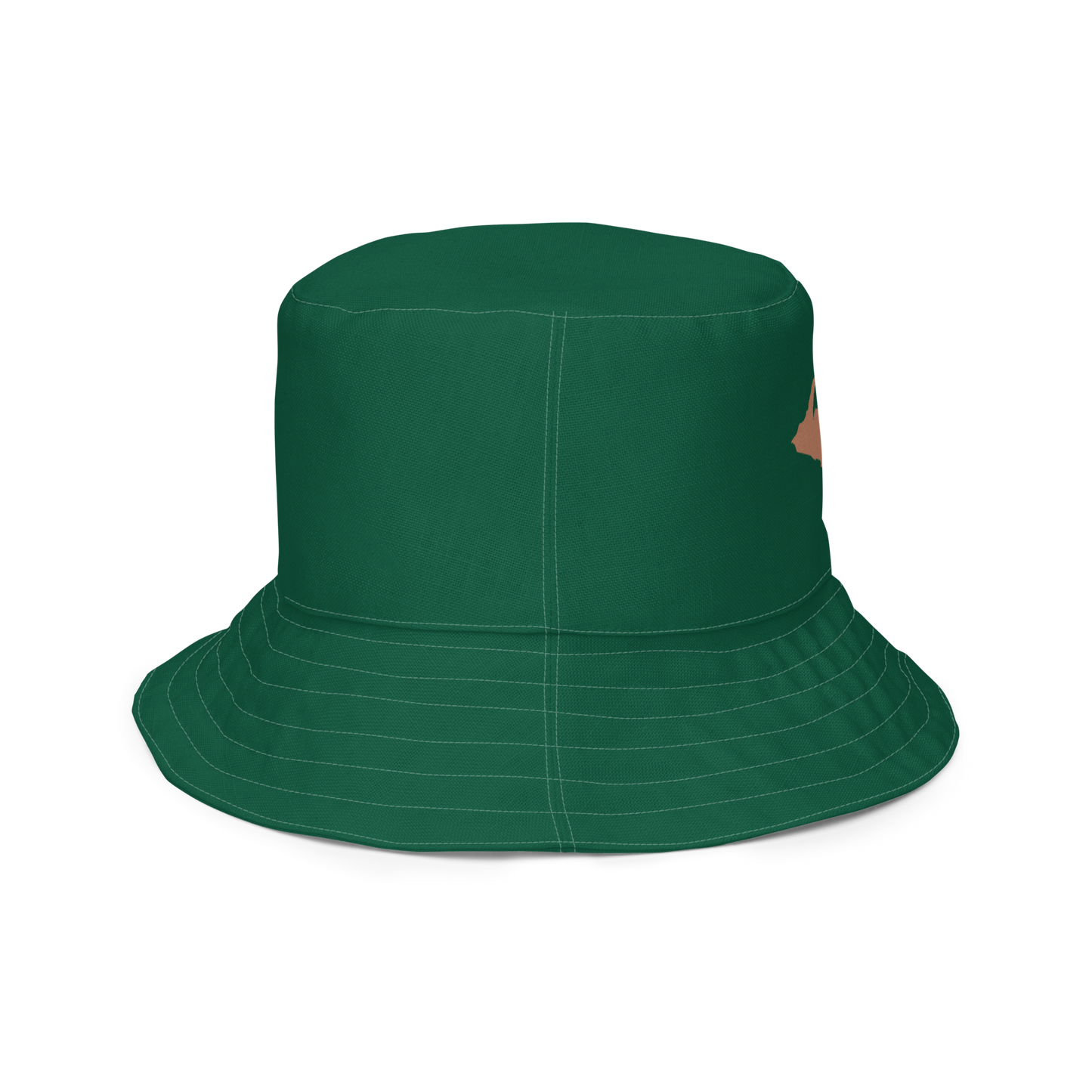 Michigan Upper Peninsula Bucket Hat (w/ Copper UP Outline) | Reversible - Superior Green