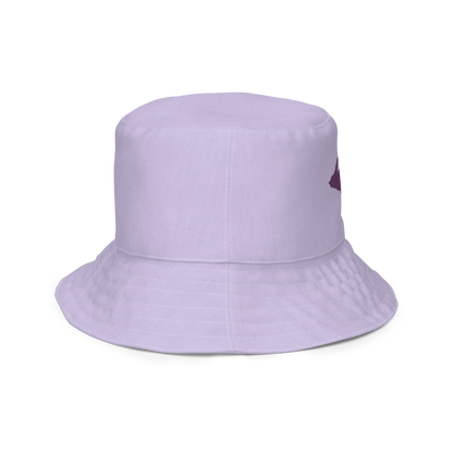 Michigan Upper Peninsula Bucket Hat (w/ Plum UP Outline) | Reversible - Lavender