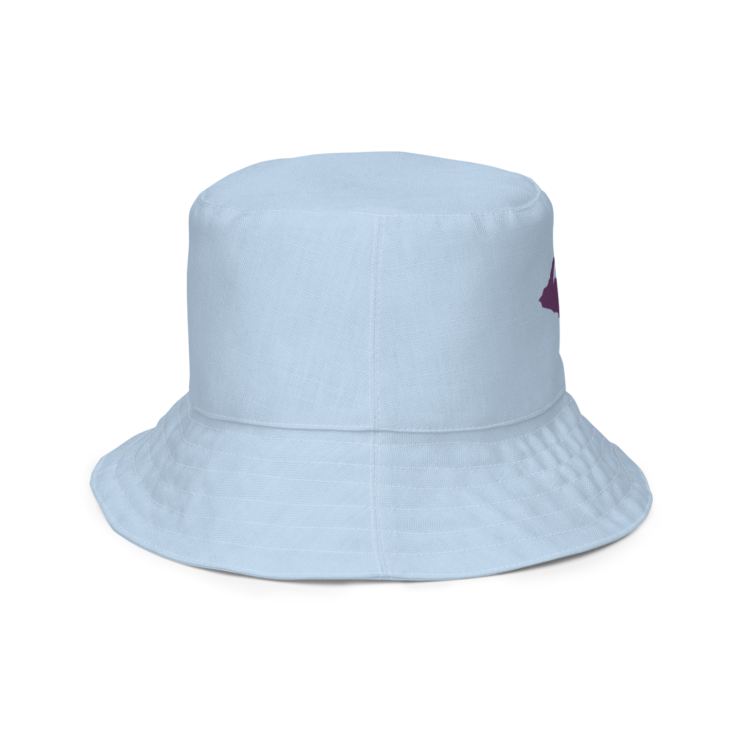 Michigan Upper Peninsula Bucket Hat (w/ Plum UP Outline) | Reversible - Light Blue