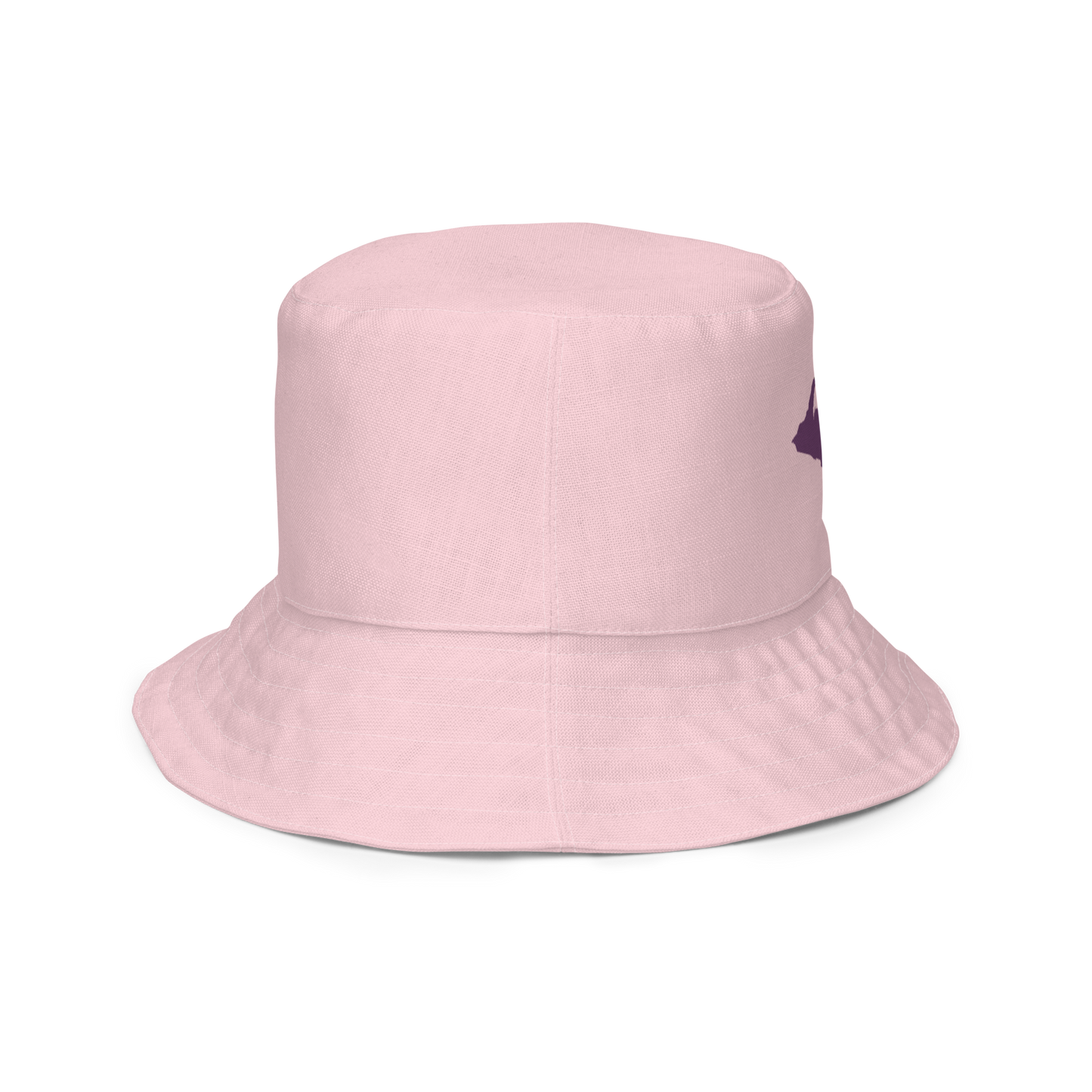 Michigan Upper Peninsula Bucket Hat (w/ Plum UP Outline) | Reversible - Pale Pink