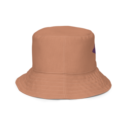 Michigan Upper Peninsula Bucket Hat (w/ Plum UP Outline) | Reversible - Copper Color