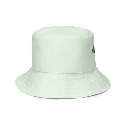 Michigan Upper Peninsula Bucket Hat (w/ Copper Green UP Outline) | Reversible - Dew Green