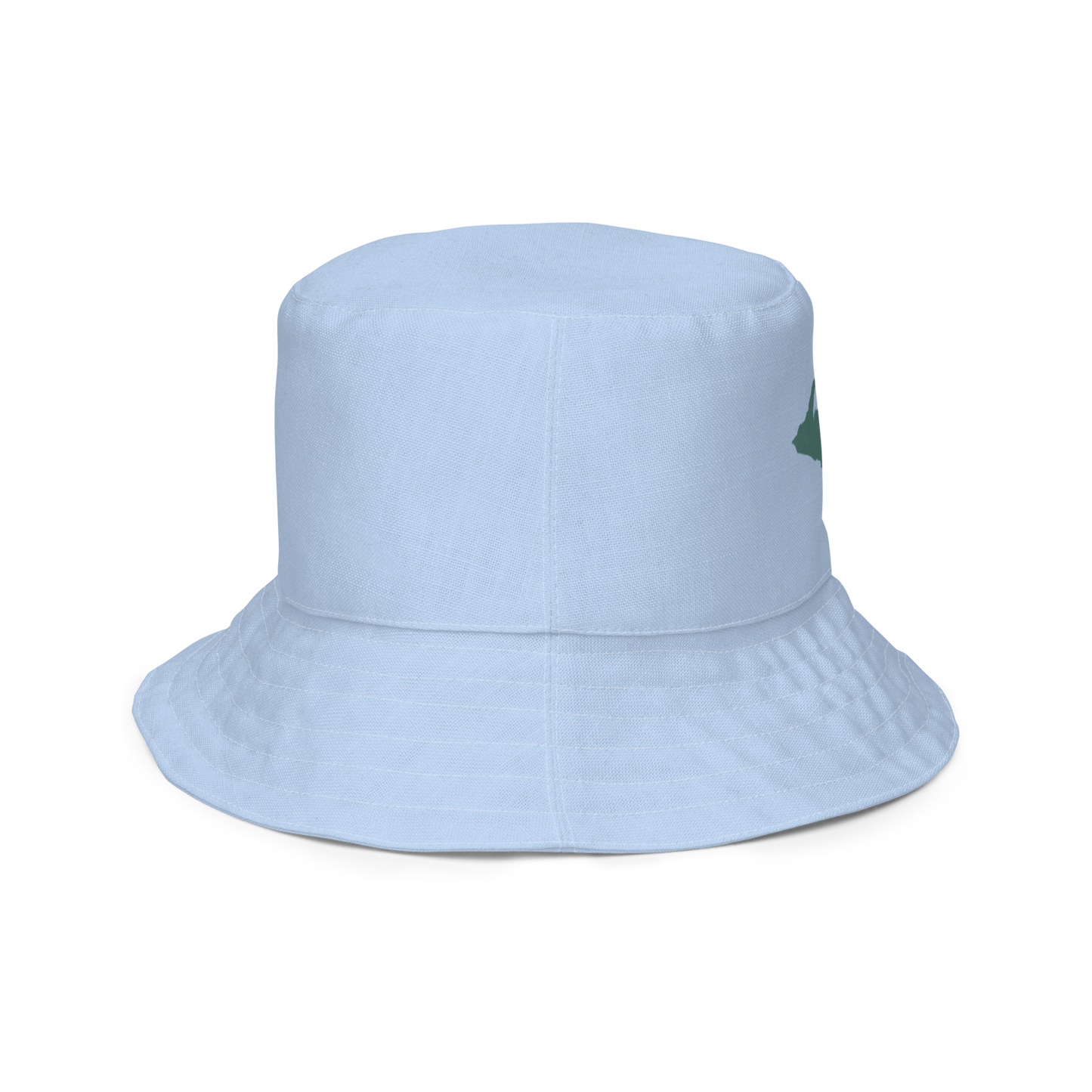 Michigan Upper Peninsula Bucket Hat (w/ Copper Green UP Outline) | Reversible - Light Blue